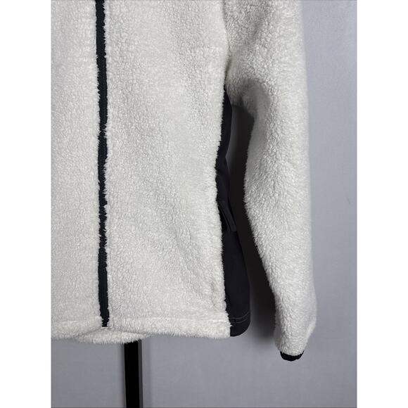 Helly Hansen Fleece Jacket Women's Small White High Pile Full Zip Stretch Panels - Picture 4 of 12